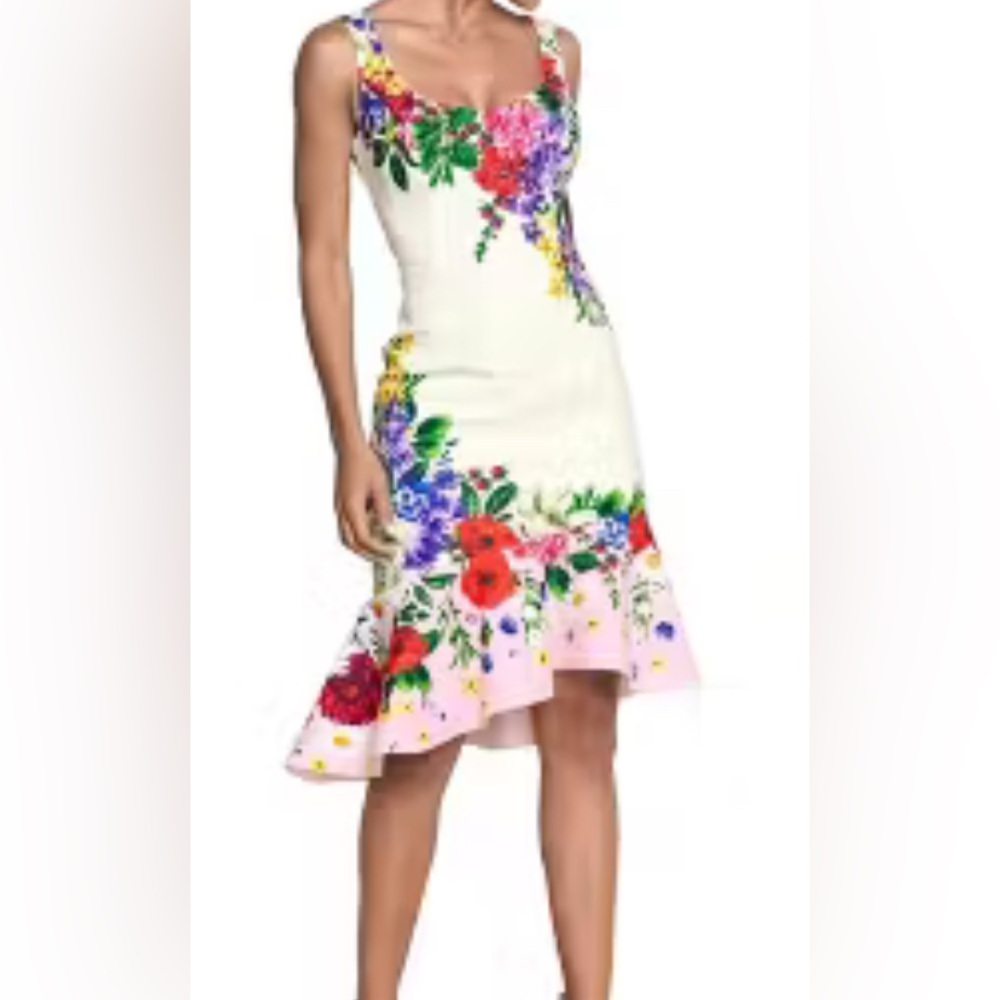 Romantic Floral Sleeveless Date Dress